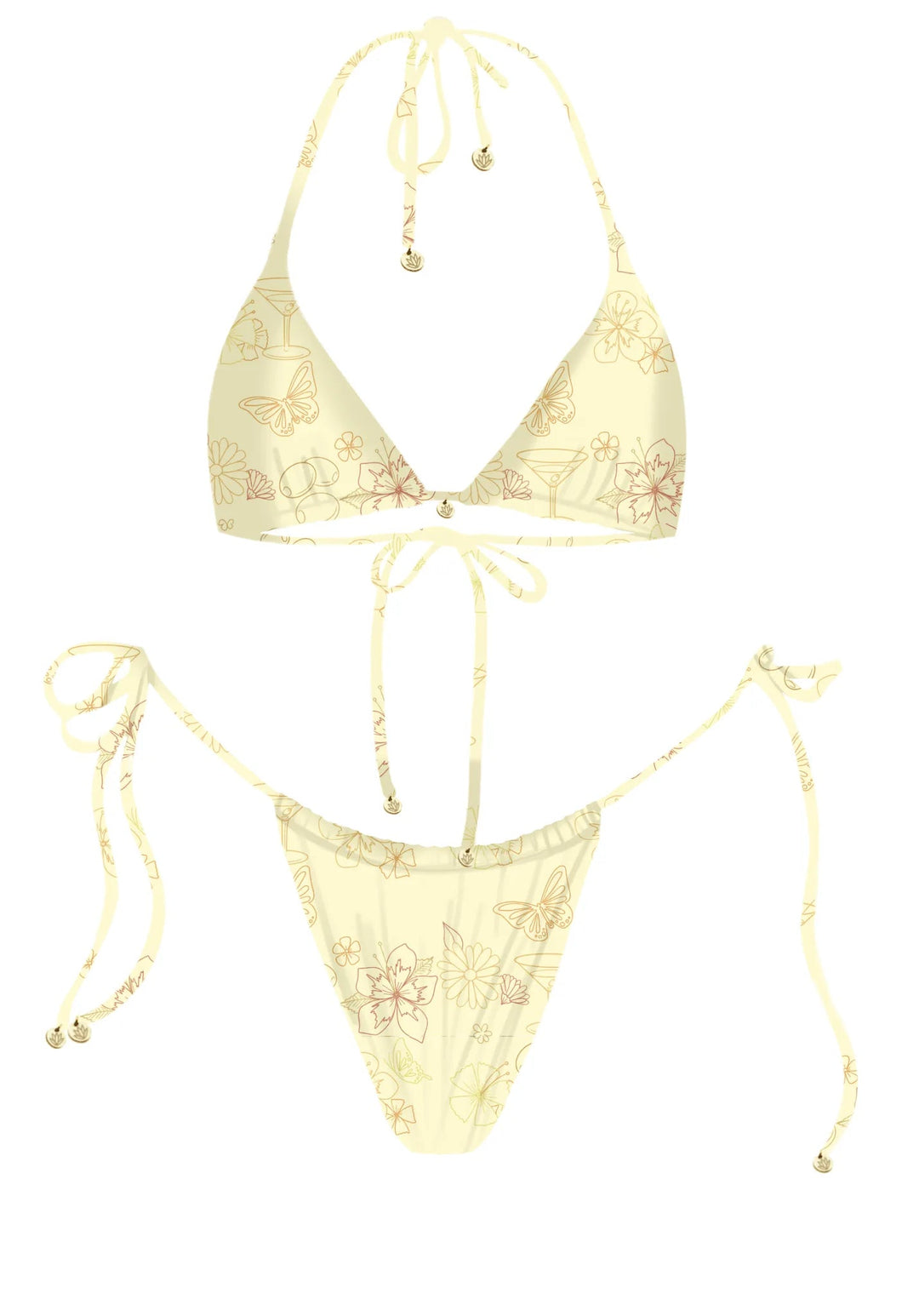Tequila Swim Ellie Cheeky Bottom in Yellow Martini – women&