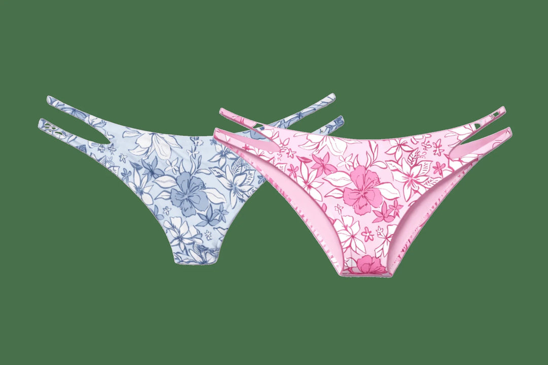 Tequila Swim Jenna Cheeky Bottom in reversible Midnight Mai Tai/Pink Mai Tai – women&