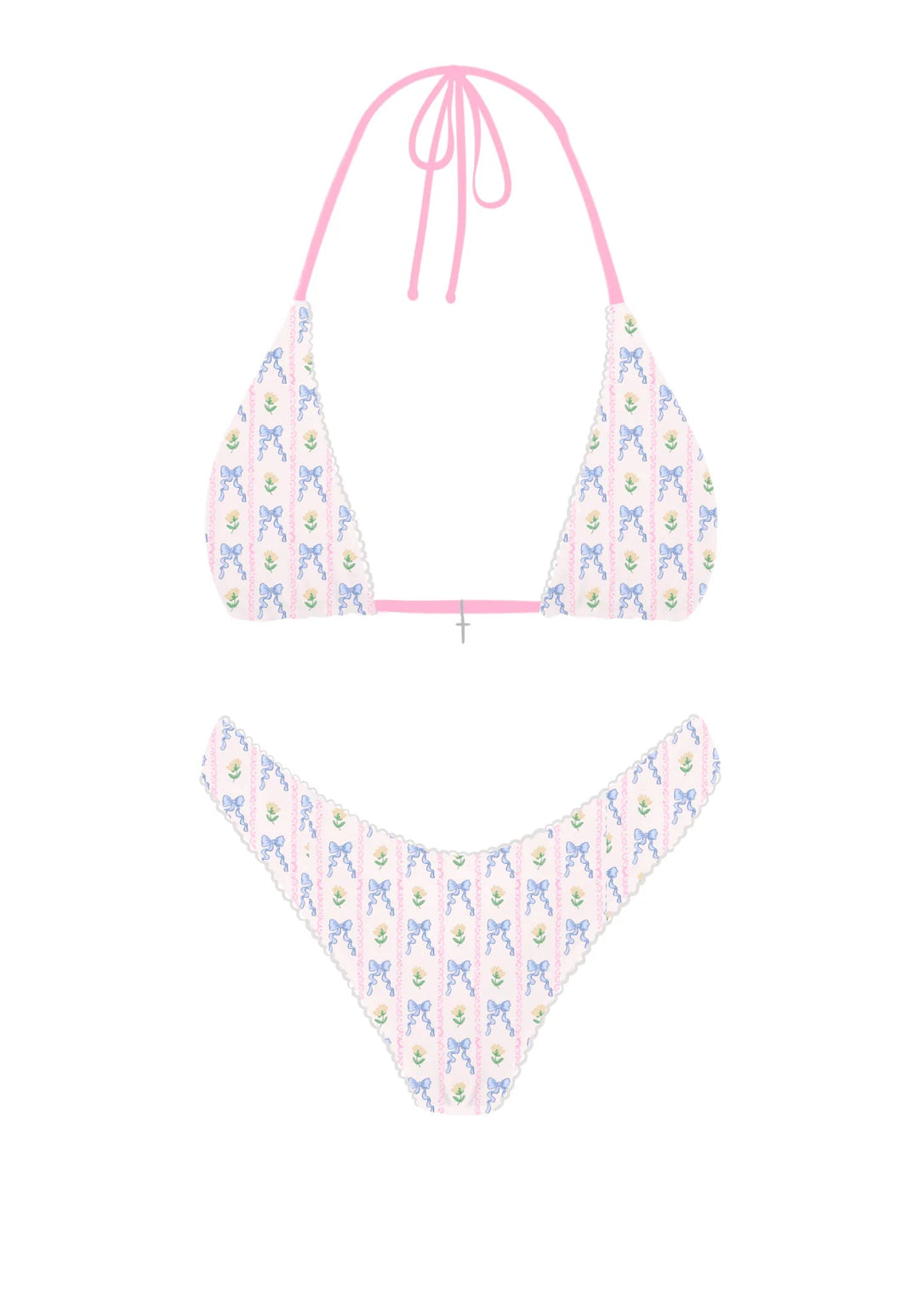 Tequila Swim Leslie String Top in reversible Prairie Girl/Gma&