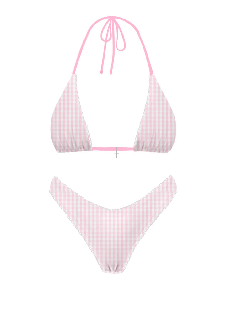 Tequila Swim Leslie String Top in reversible Prairie Girl/Gma&