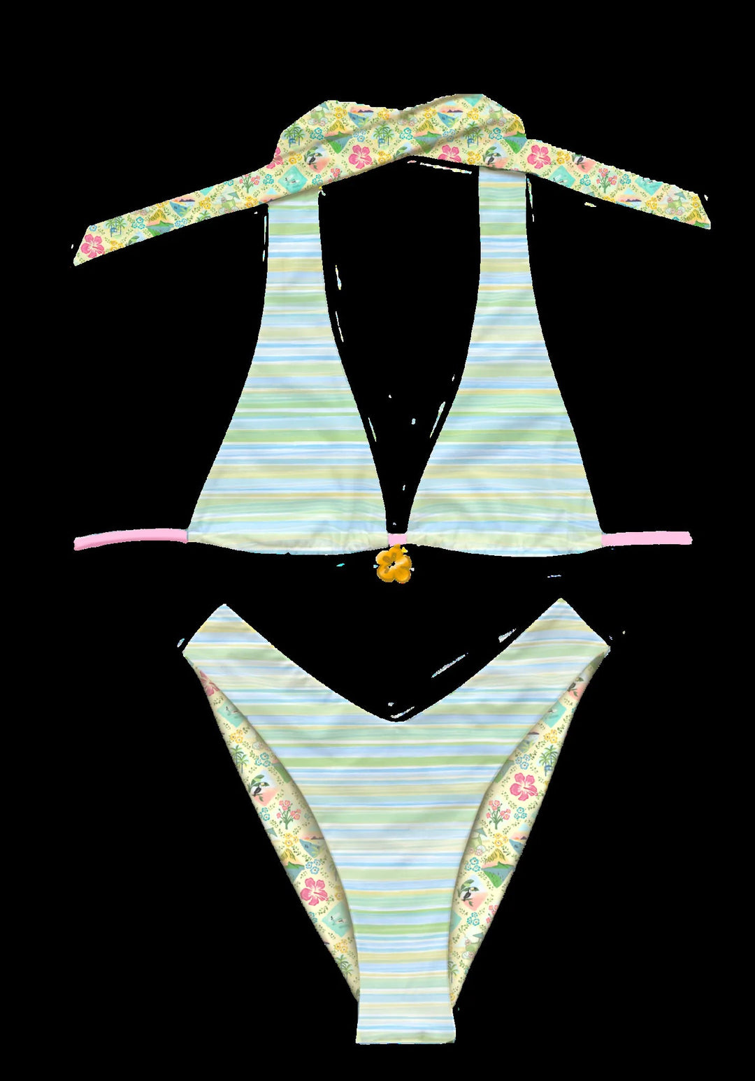 Tequila Swim Tania Reversible Full Bottom in reversible Loulu/Coconut – women&
