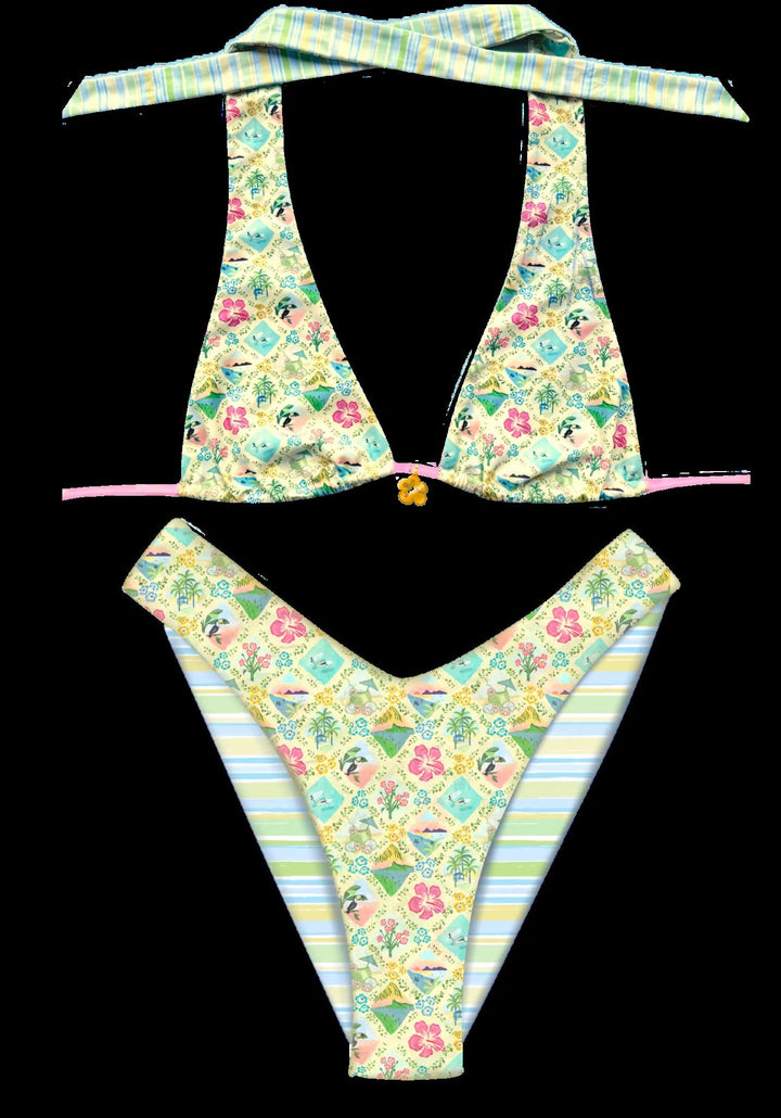 Tequila Swim Tania Reversible Full Bottom in reversible Loulu/Coconut – women&