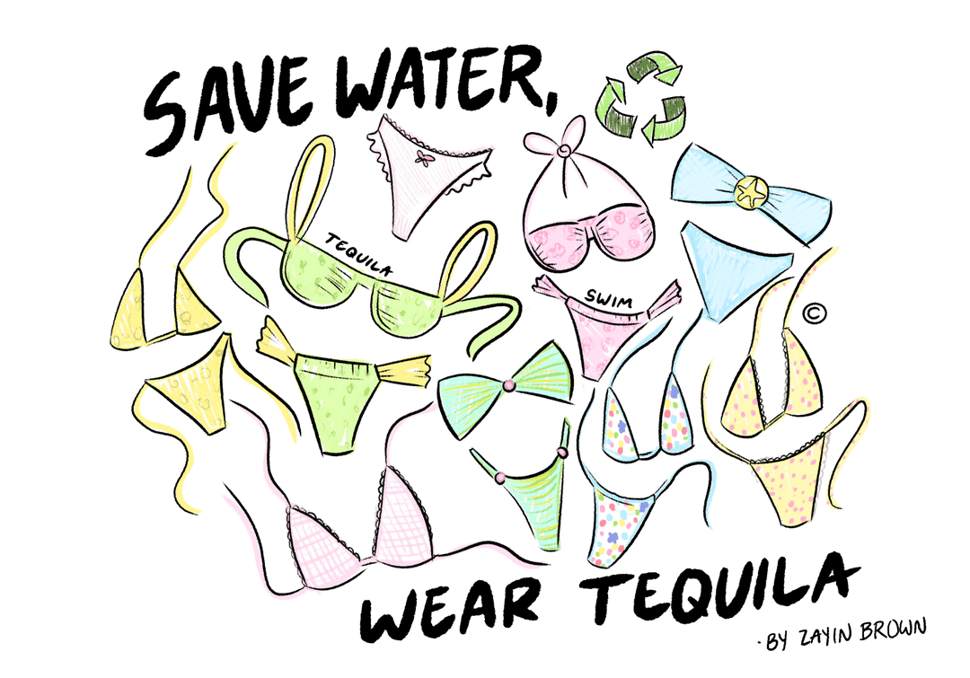 "Save water, wear tequila" T-Shirt - Tequila Swim